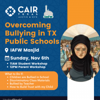 Parents & Student Bullying Workshop at IAFW - How to Prevent & Respond to Bullying
